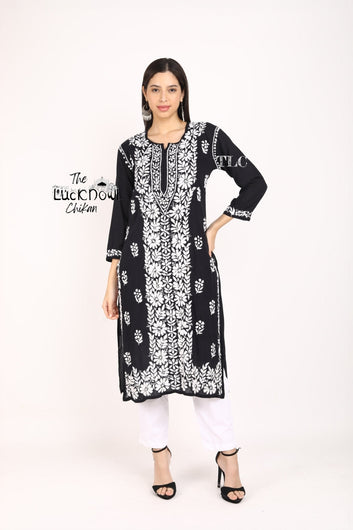 Nikhar Front Pannel Chikankari Kurti