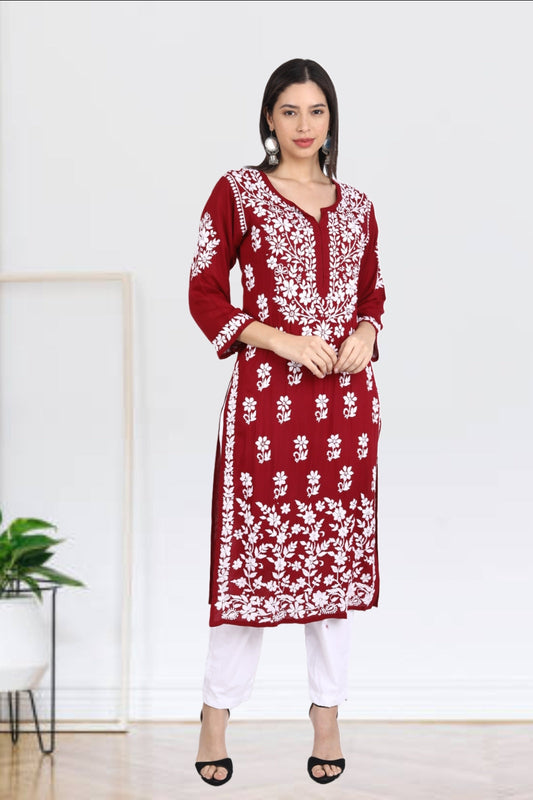 Zoya Premium Modal Chikankari Kurti