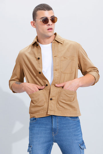 Trois Beige Overshirt