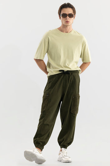 Korean Style Olive Cargo Pant
