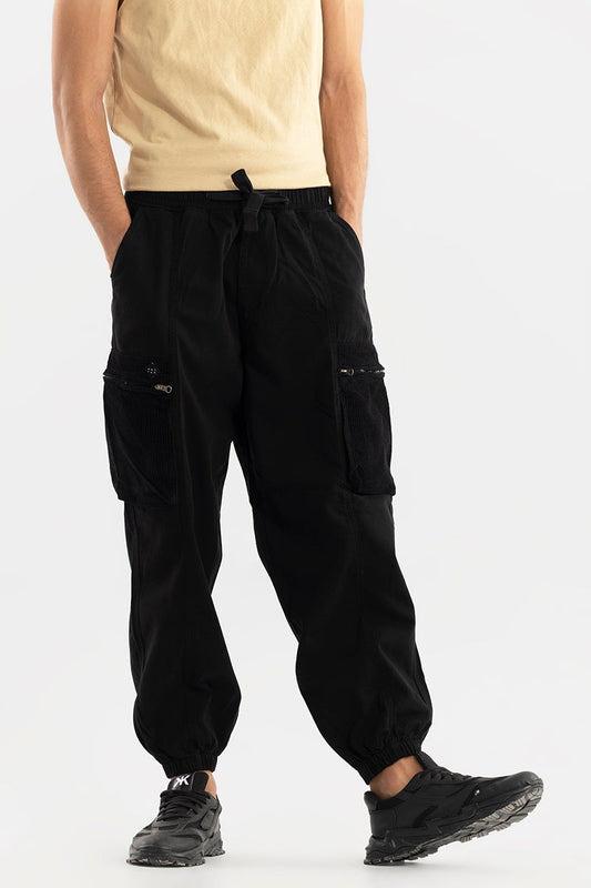 Korean Style Black Cargo Pant