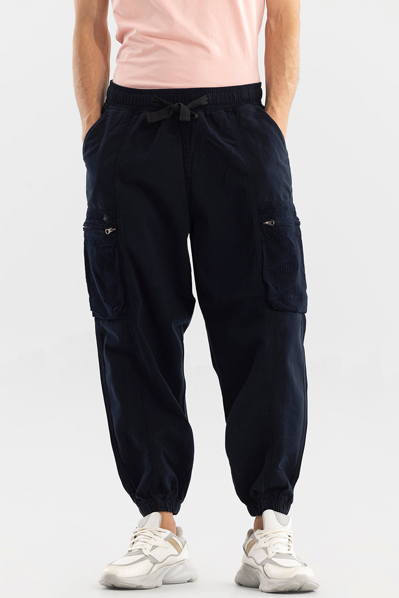 Korean Style Navy Cargo Pant