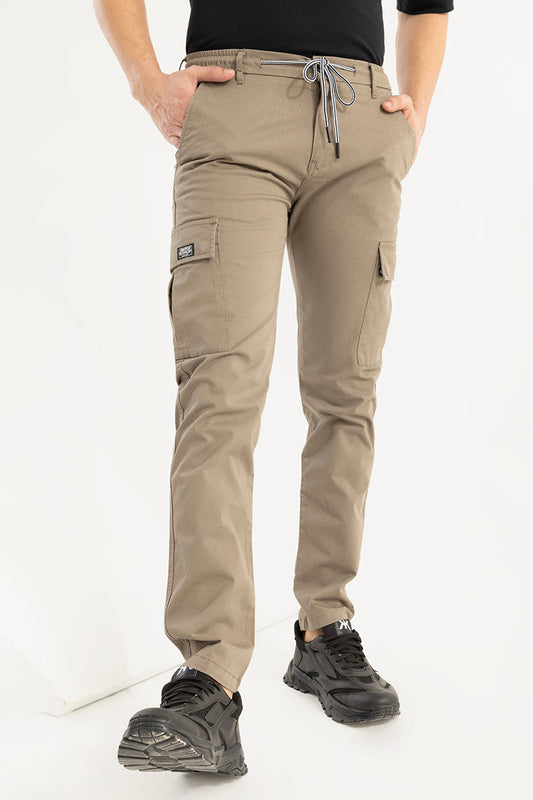 Stark Pastel Camel Brown Cargo Pant