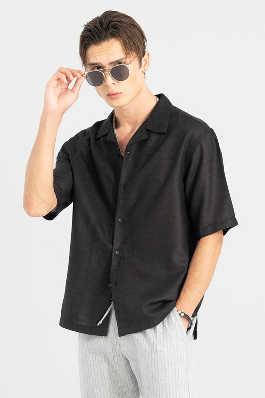 Roomy Black Oversized Shirt