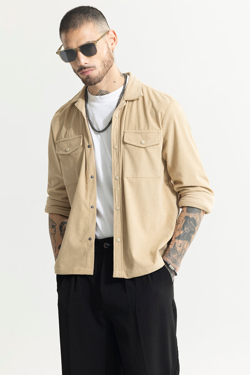 Cord Couture Beige Overshirt
