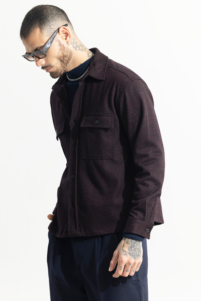 Spoondrift Maroon Overshirt