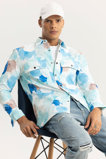 Abstractix Sky Blue Overshirt