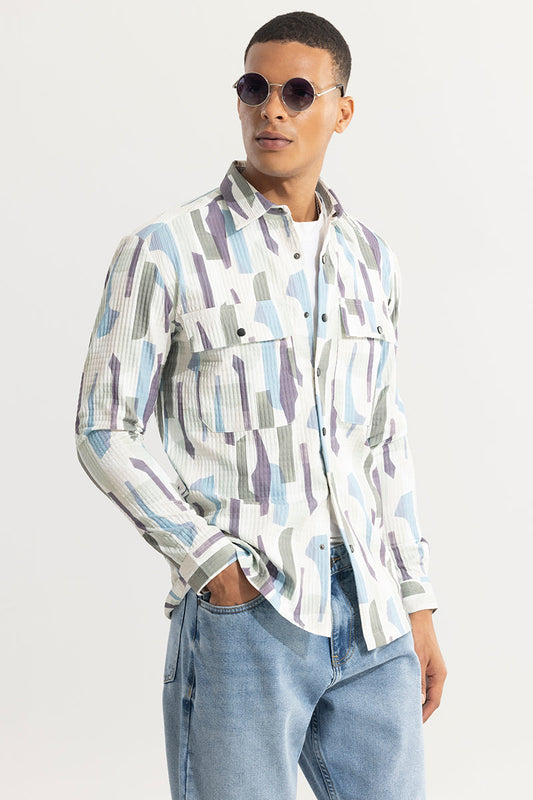 Pastel Harmony White Overshirt