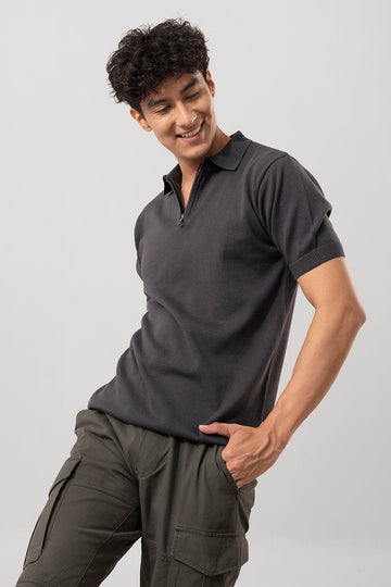 Zeste Grey Polo T-Shirt