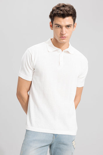 Canyon White Polo T-Shirt