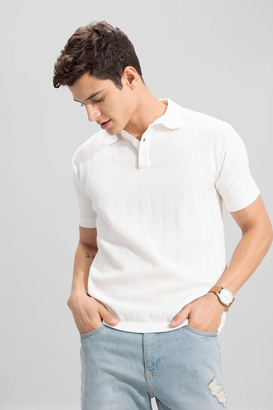 Canyon White Polo T-Shirt