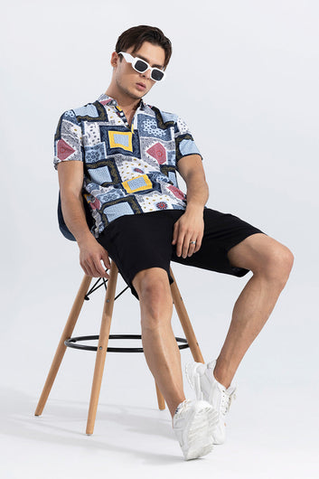 Cubik Bandana White Polo T-Shirt