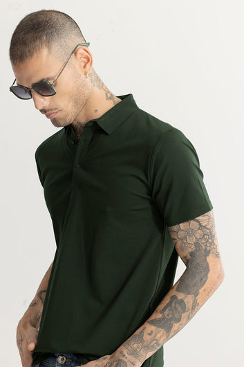 Crevasse Olive Polo T-Shirt