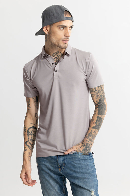 Crevasse Grey Polo T-Shirt