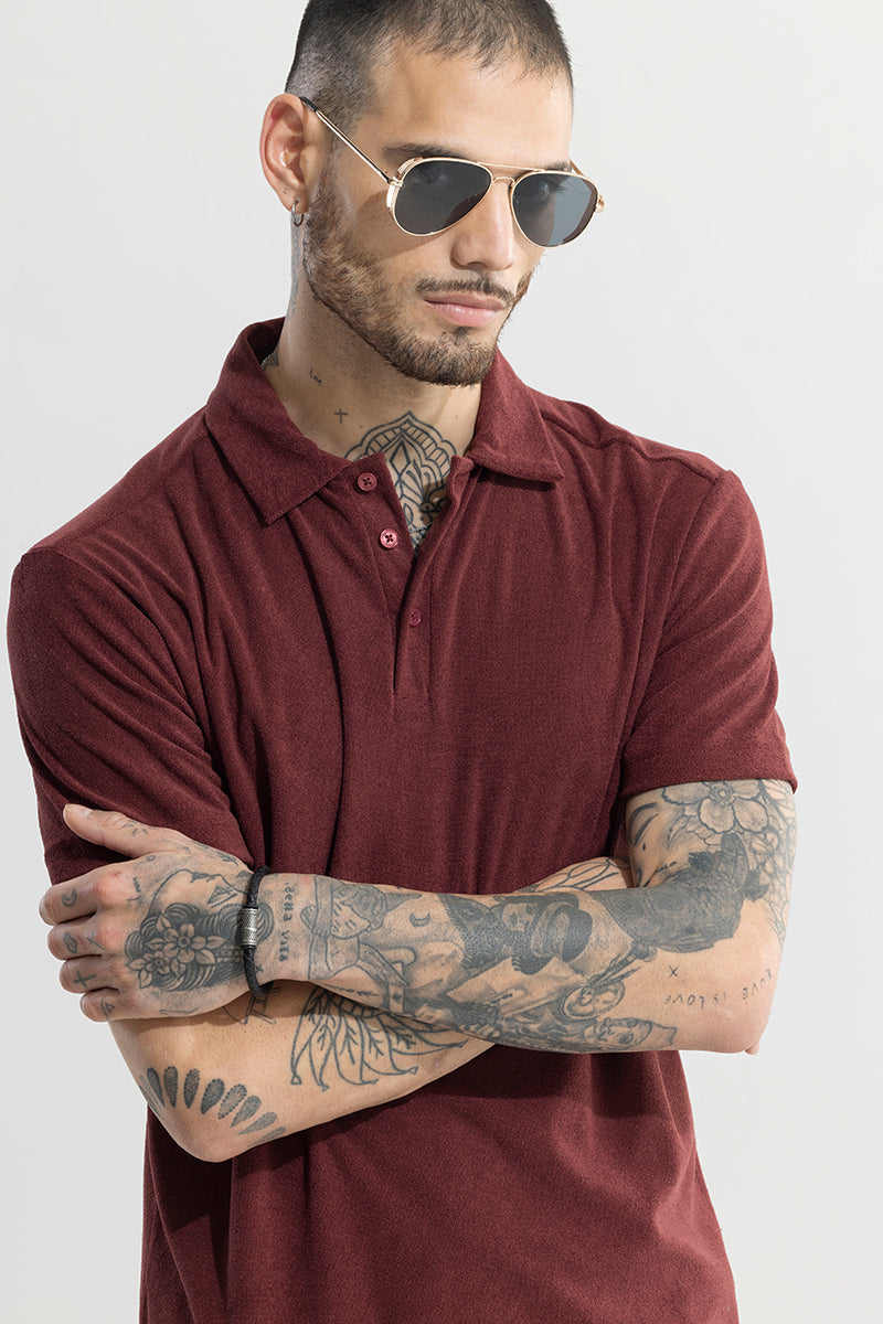 Trent Maroon Polo T-Shirt