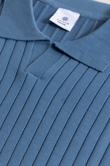 Sleek Striped Blue Polo T-Shirt