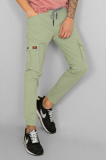 Steezy Tea Green Cargo Pant