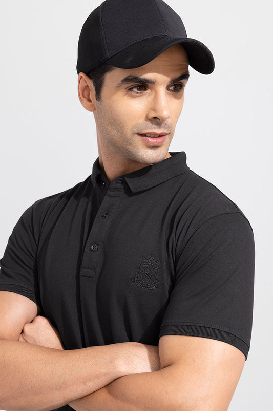 The Shishu Cement Black Polo T-Shirt