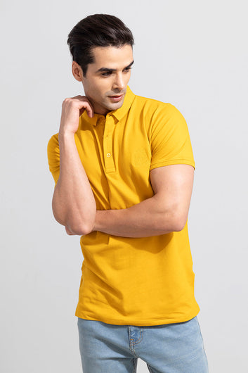 The Shishu Mustard Polo T-Shirt