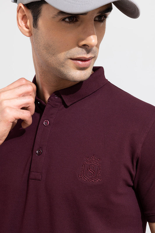 The Shishu Maroon Polo T-Shirt