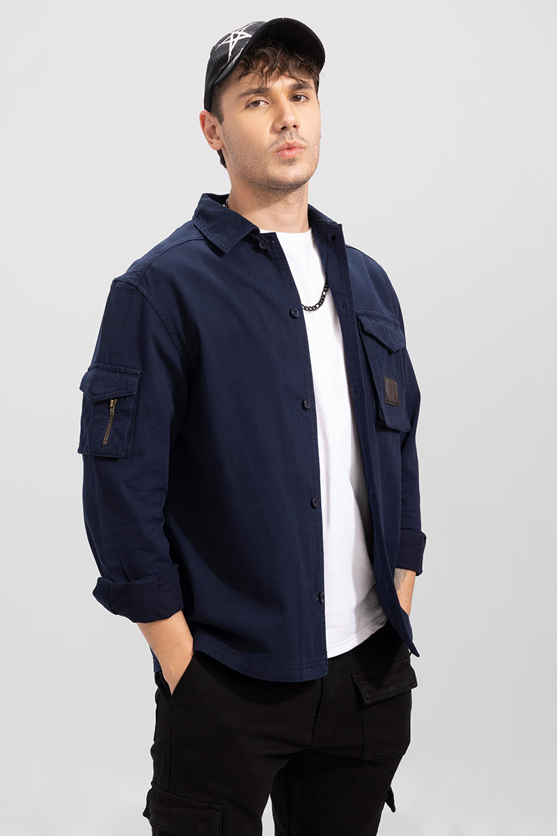 Roxie Navy Overshirt