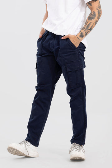 Whis Navy Tapered Cargo Pant