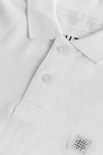 Incise Logo White Polo T-Shirt