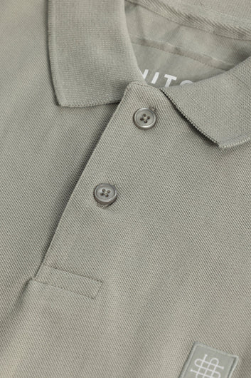 Incise Logo Grey Polo T-Shirt