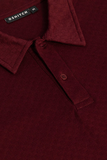 Pixicle Maroon Polo T-Shirt