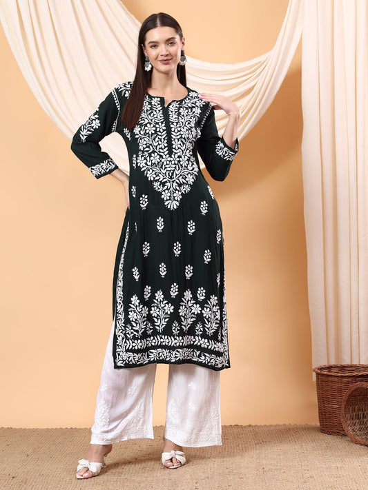 Bhumi Chikankari Premium Modal Straight Kurta