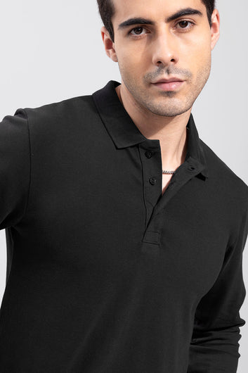 Dominic Ash Black Polo T-Shirt