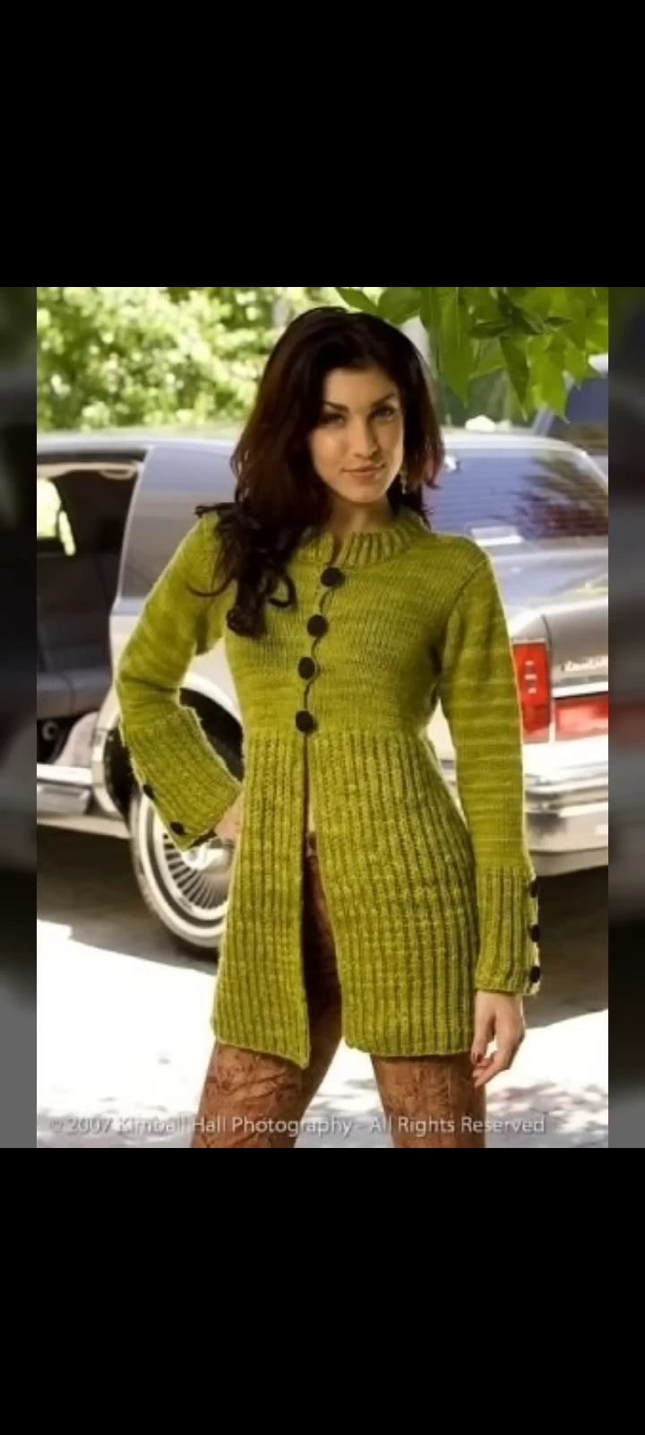 Woman Green Sweater