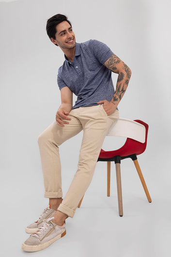 Felix Melange Blue Polo T-Shirt