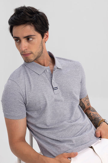 Felix Stone Grey Polo T-Shirt