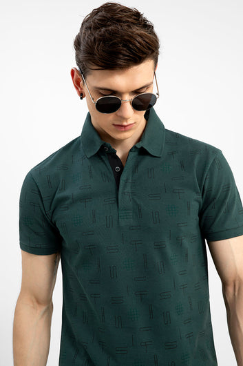 Signature AOP Green T-Shirt