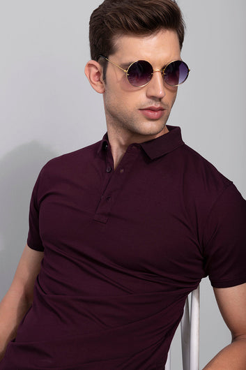 Diego Maroon Polo T-Shirt