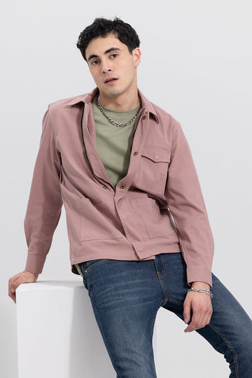 Triple Pocket Blush Pink Overshirt