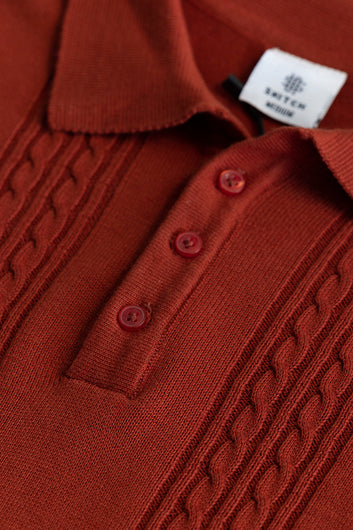 Infiniteknit Vermillion Red Polo T-Shirt