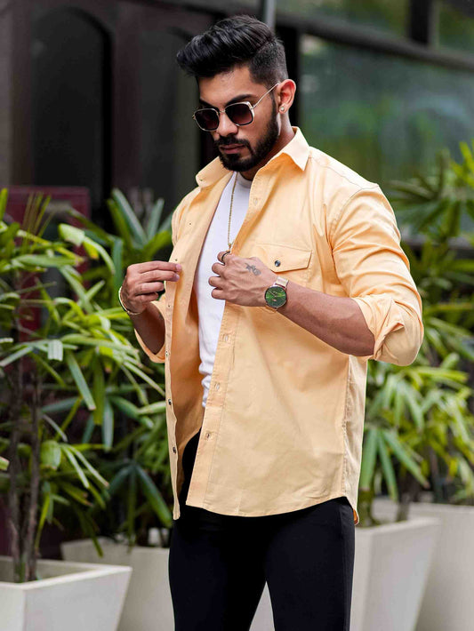 Yellow Oxford Premium Cotton Over Shirt