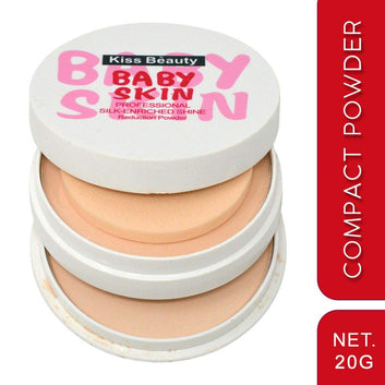 Kiss Beauty Professional Silk-Enriched Shine (Baby Skin) Compact Powder