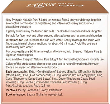 Everyuth Naturals Pure & Light Tan Removal Choco Cherry Scrub, 50Gm, Bottle