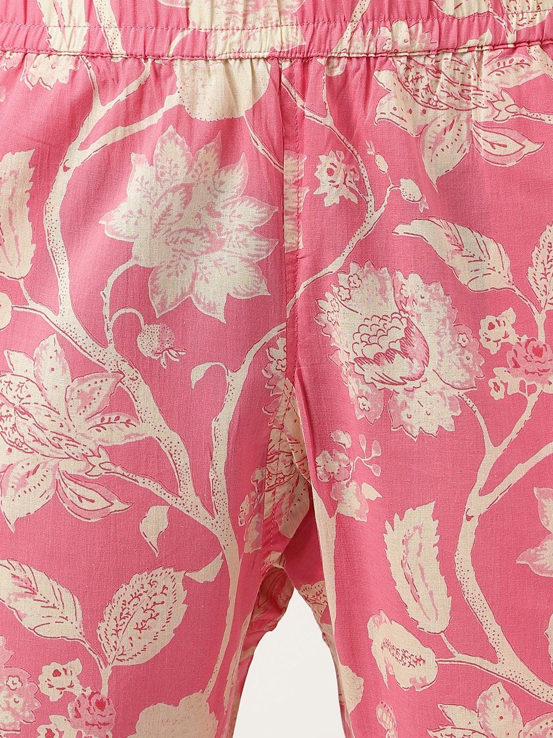 Divena Pink Printed Loungewear/Nightwear - divena world