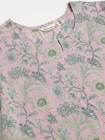 Divena Lavender Printed Loungewear/Nightwear - divena world